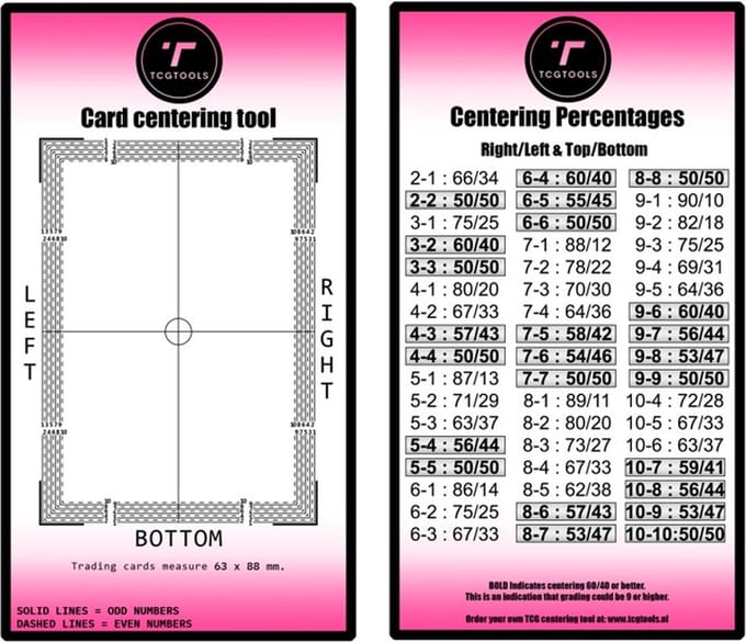 TcgTools Card Centering Tool Roze