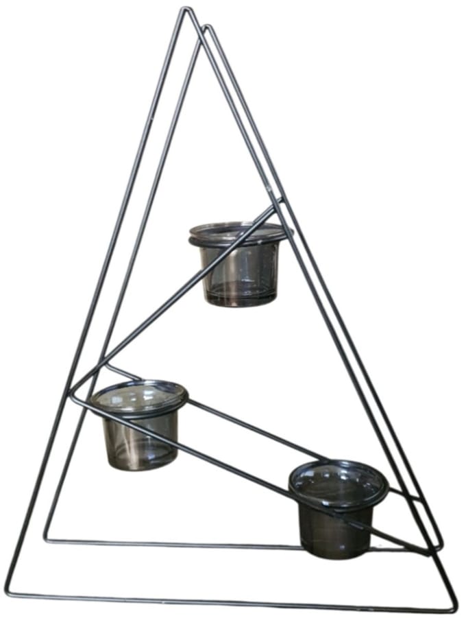 Mica Decorations kerst kandelaar zwart L30xB7,5xH37cm