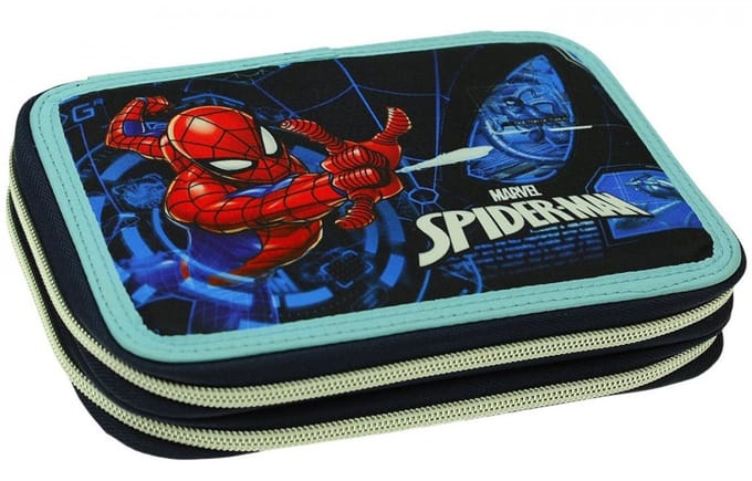 Spiderman Dark gevuld met pennenetui 2 levels