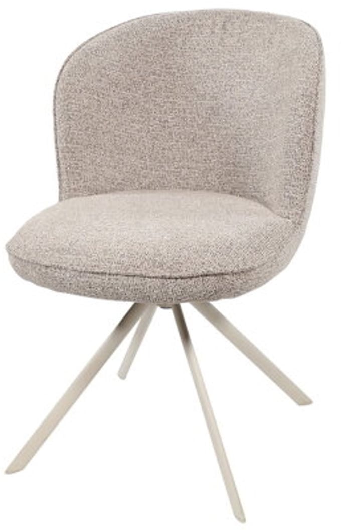 Eetkamerstoel Kate - off-white draaipoot 360 - Present Sandy 121 - eetkamerstoelen set van 2