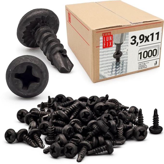 Zelfborende schroeven 3,9x11mm voor metaal gefosfateerd - 1000 Stuks