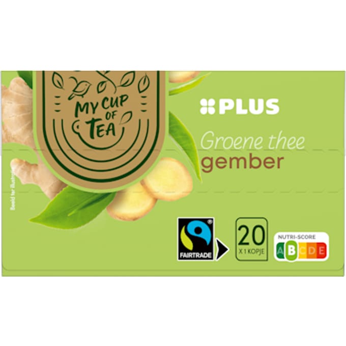Groene thee gember 1.5 gram Fairtrade