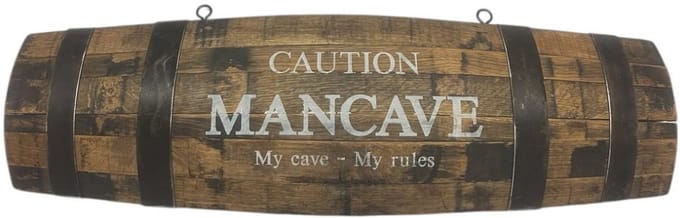 ManCave / Wandschild "Mancave" / Cadeau / Mannen / Vaderdag / Whisky Gift