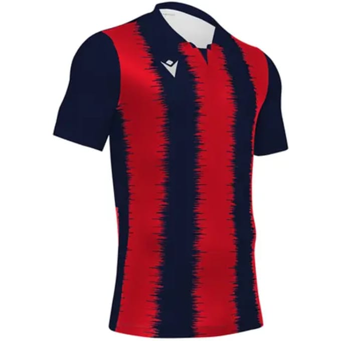 Macron Miram Shirt Korte Mouw Kinderen - Marine / Rood | Maat: 164