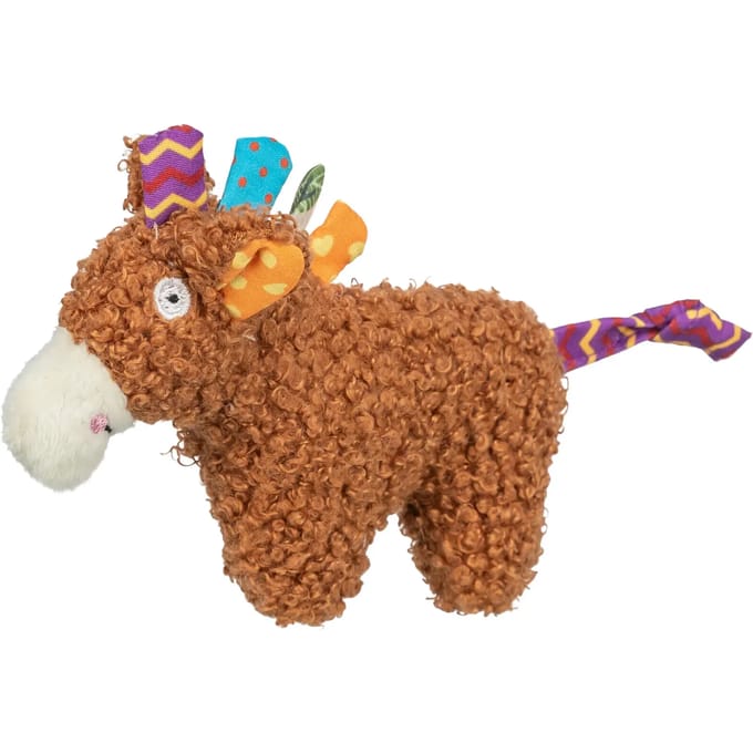 Kattenspeelgoed paard pluche 15cm kattenkruid