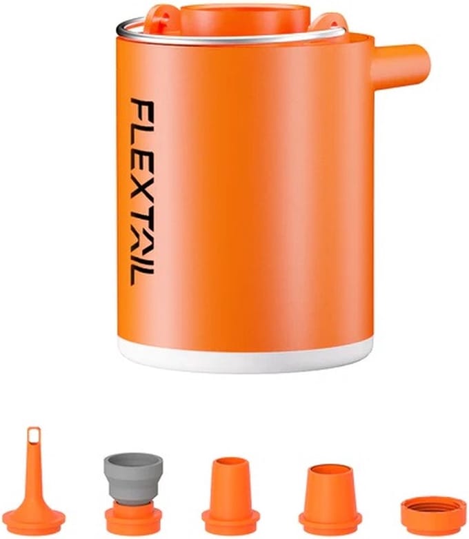 Flextail TINY PUMP X 2024 - 3-in-1 oplaadbare mini-luchtpomp + lamp licht gewicht 65gr kleur Oranje