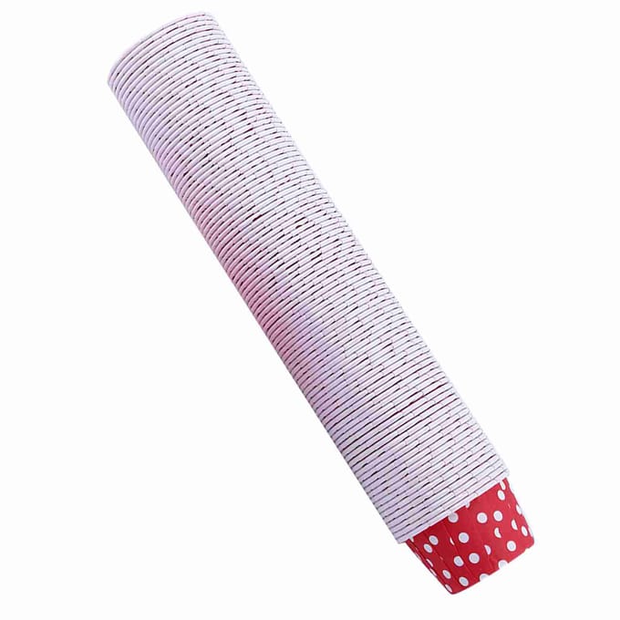 100pcs Papier Gâteau Cupcake Caissette Emballage Muffin Tasse de Cuisson pour Fête Mariage Rouge white