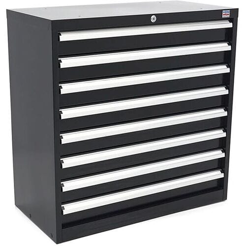 HBM 8 Laden Profi Gereedschapskast 90 x 45 x 90 cm zwart