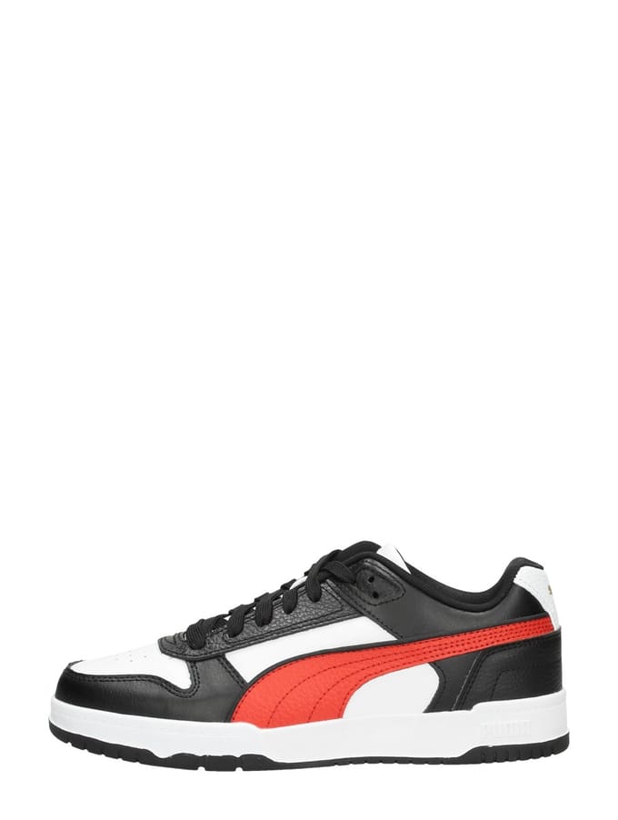 PUMA RBD Game Low Jr Unisex Sneakers - White/ForAllTimeRed/Black/Gold