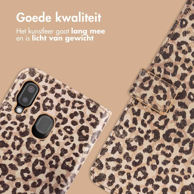 imoshion Hoesje - Geschikt voor Samsung Galaxy A20e - Design Bookcase smartphone - Leopard Mood