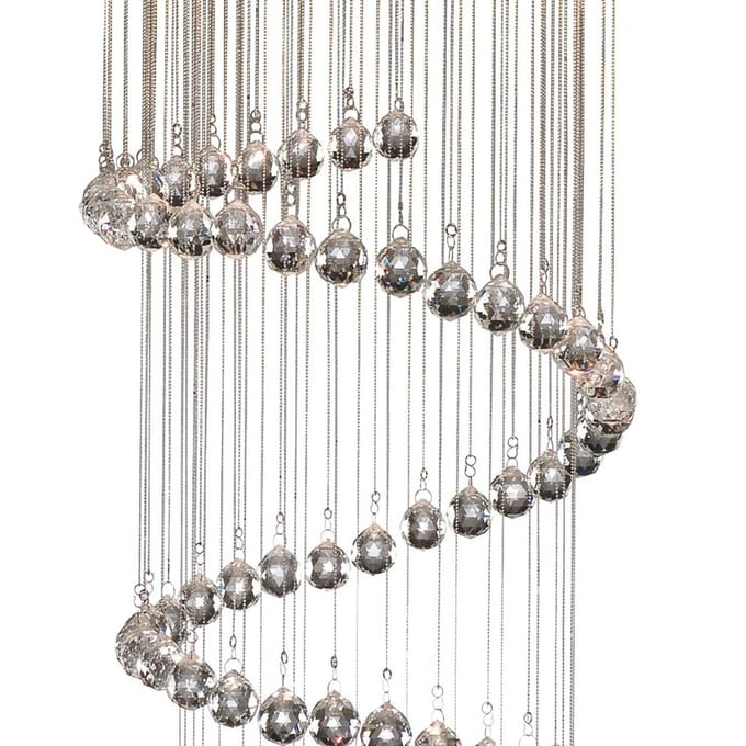 Searchlight Hanglamp Hallway, een kristalketting, 80cm