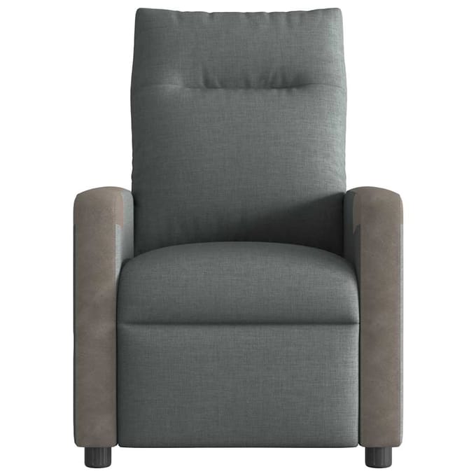 vidaXL - Fauteuil - verstelbaar - stof - donkergrijs