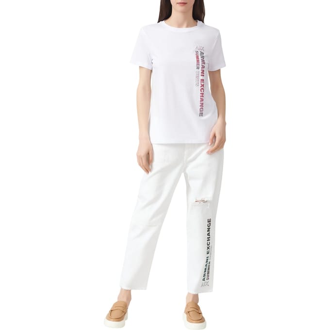 Armani Exchange Dames/Dames boyfriend jeans (Wit)