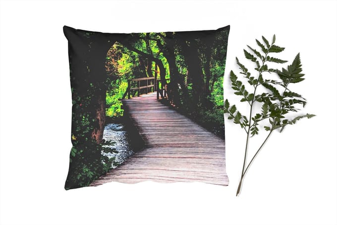 Sierkussens - Kussentjes Woonkamer - 60x60 cm - Bos - Natuur - Brug