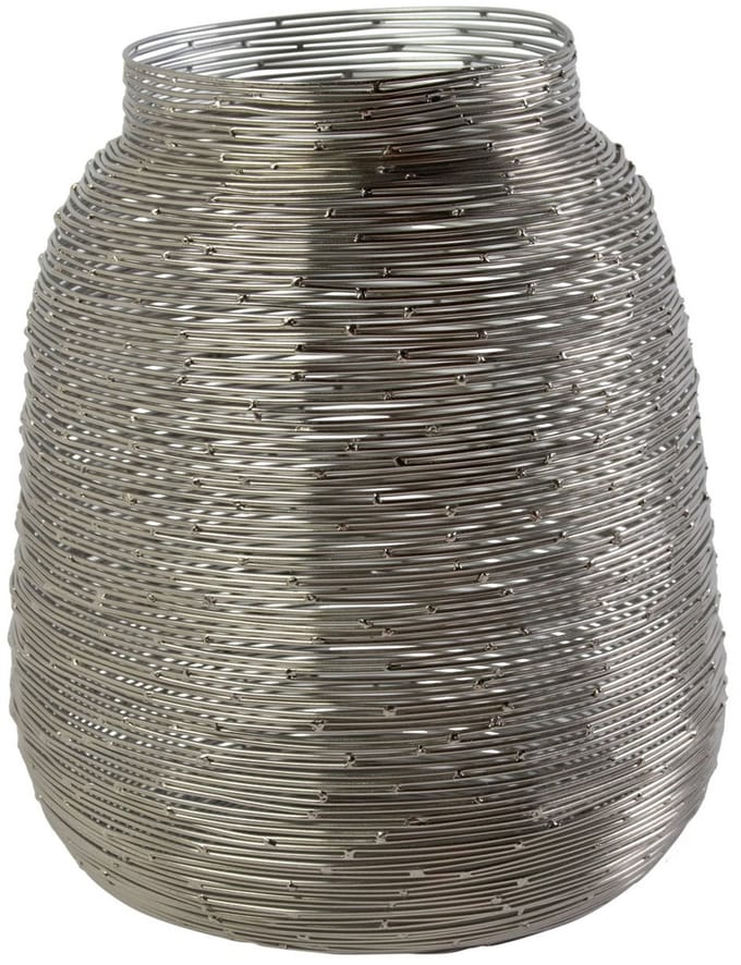 Lantaarn Ijzer kira zilver h30 d25cm
