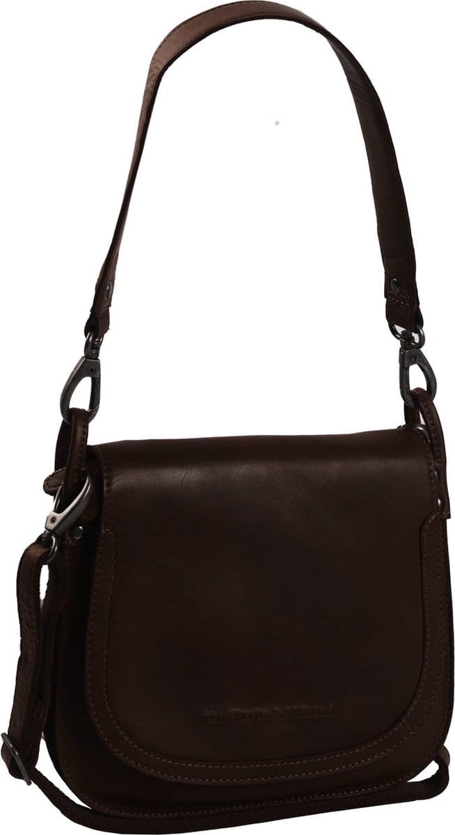 The Chesterfield Brand Leren Schoudertas Bruin Jersey