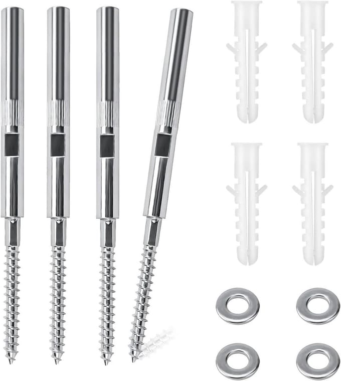 Set van 4 Onzichtbare Plankdragers - Stevige Drijvende Wandplankbeugels (100mm) - Draagvermogen 18kg