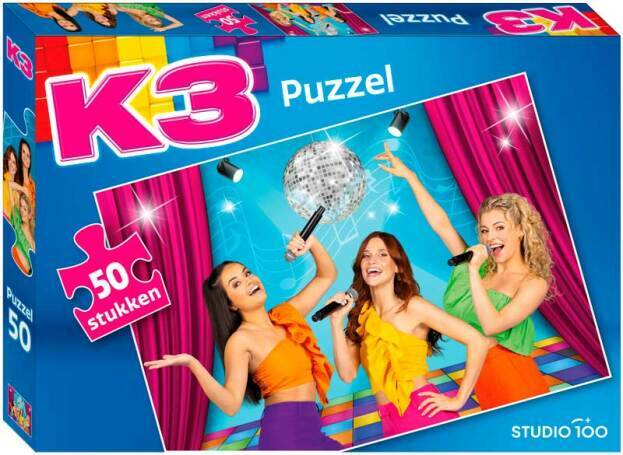 Studio 100 K3 Alle kleuren puzzel 50st Kinderpuzzels