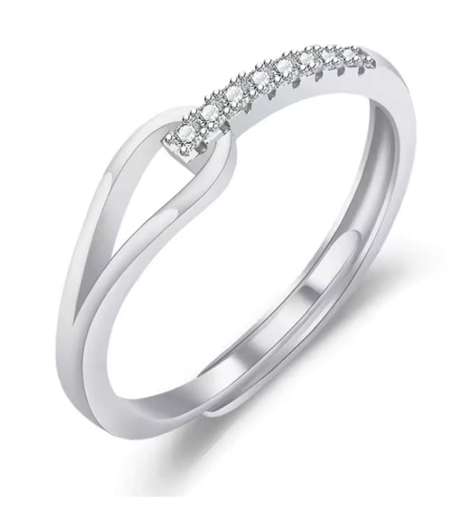 N3 Collecties Shining Classics sterling zilveren zirkonia ring voor dames