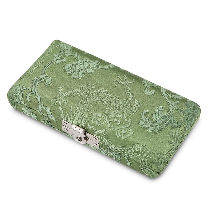 Étui en Bois et Tissu de Soie pour 3 Anches d'Hautbois beige