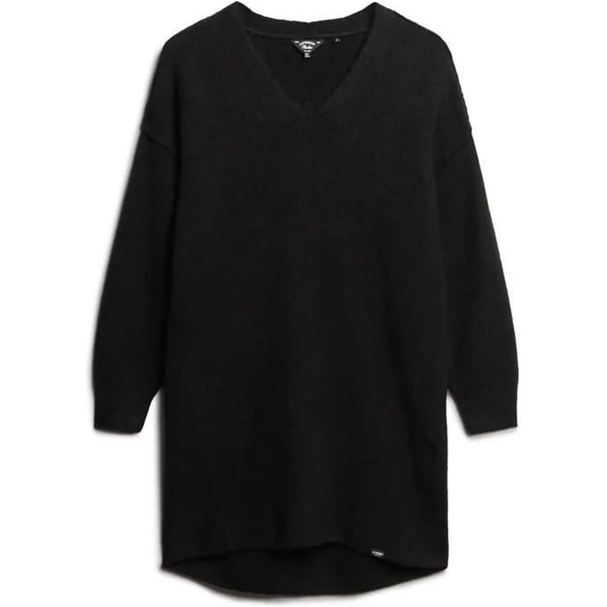 Superdry - Gebreide jurk met V-hals - Dames - Jurken