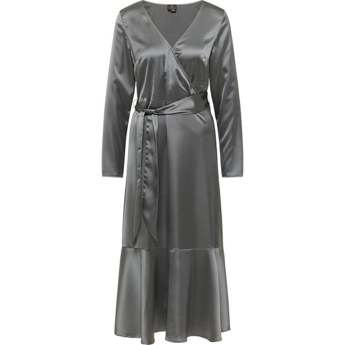 Dreimaster Blouse jurk Dames grijze olijf