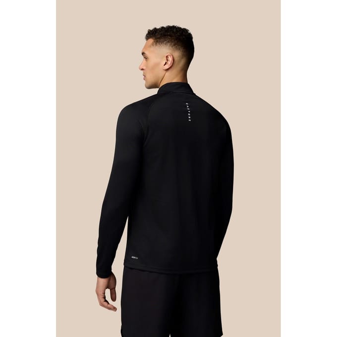 Castore Adapt Training 1/4 Zip Top Polyester Heren Zwarte Actieve T-Shirts