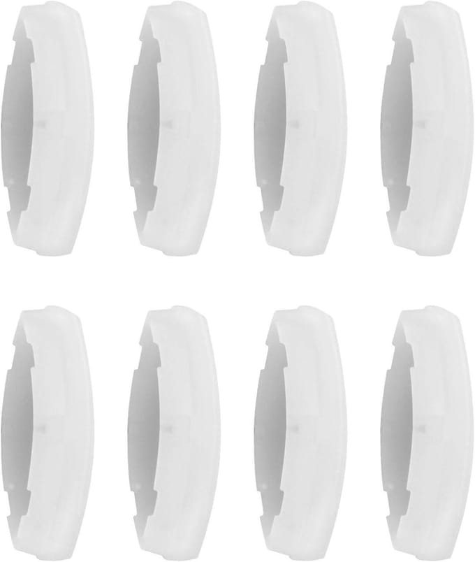 Toiletstoelbumpers - Brilstabilisator - Stille Sluiting - Antislip Kussen - 8 Stuks - Wit