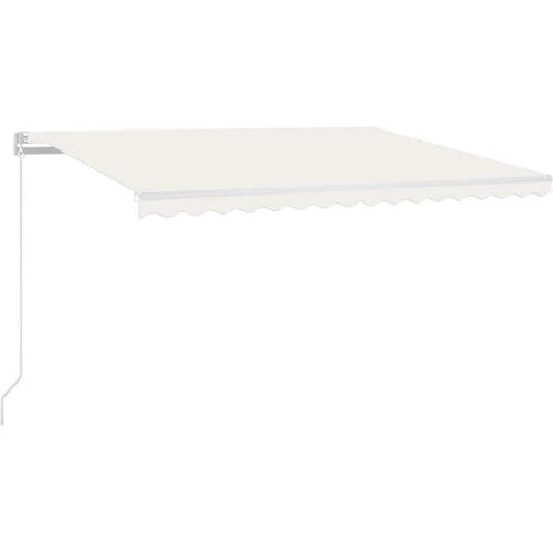 vidaXL - Luifel - automatisch - met - LED - en - windsensor - 450x300 - cm - crèmekleur