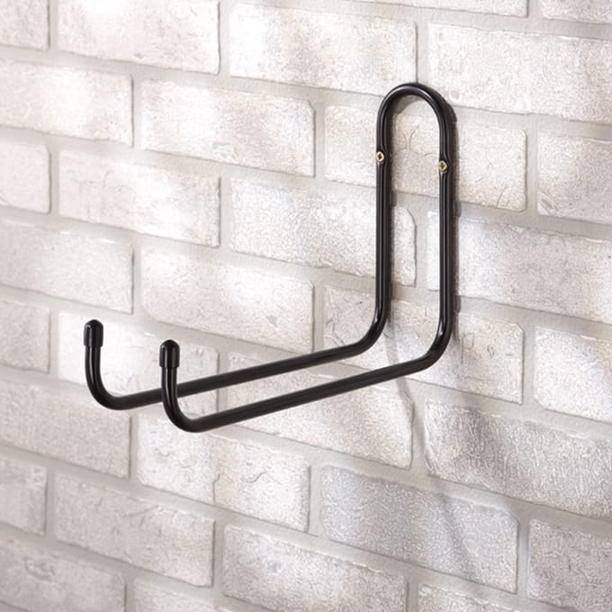 Mottez Dubbele haak zwart Ø10mm en 32 cm diep