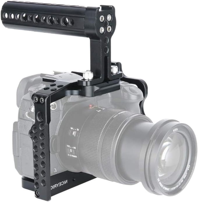 Camera Cage Kit voor Panasonic Lumix GH5/GH5s/GH5 Mark II met Cheese Top Handle en Nato Rail