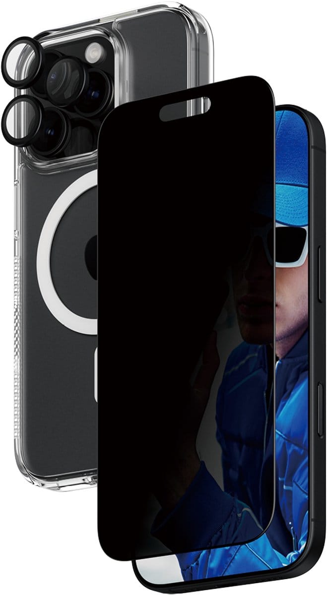 PanzerGlass ® 3-in-1 Privacy Protection Bundle iPhone 16 Pro Doorzichtige schermbeschermer Apple 1 stuk(s)