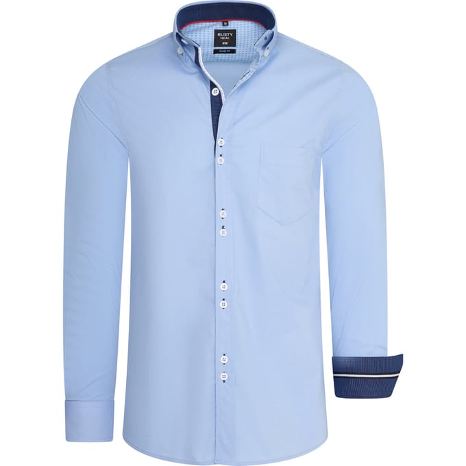 Rusty Neal Overhemden Overhemd Regular Fit Blauw