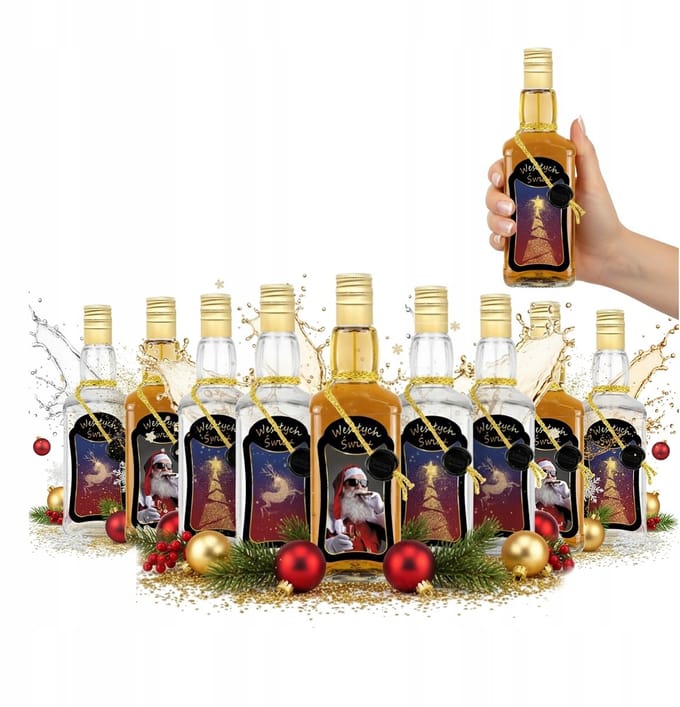 Bimberek Daniels Serie - Decoratieve Fles - 500ml - Premium - Kerstmotief