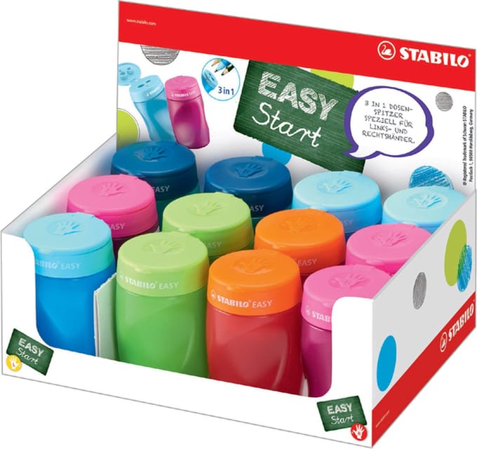 12 Stabilo Easy 3 In 1 Puntenslijper