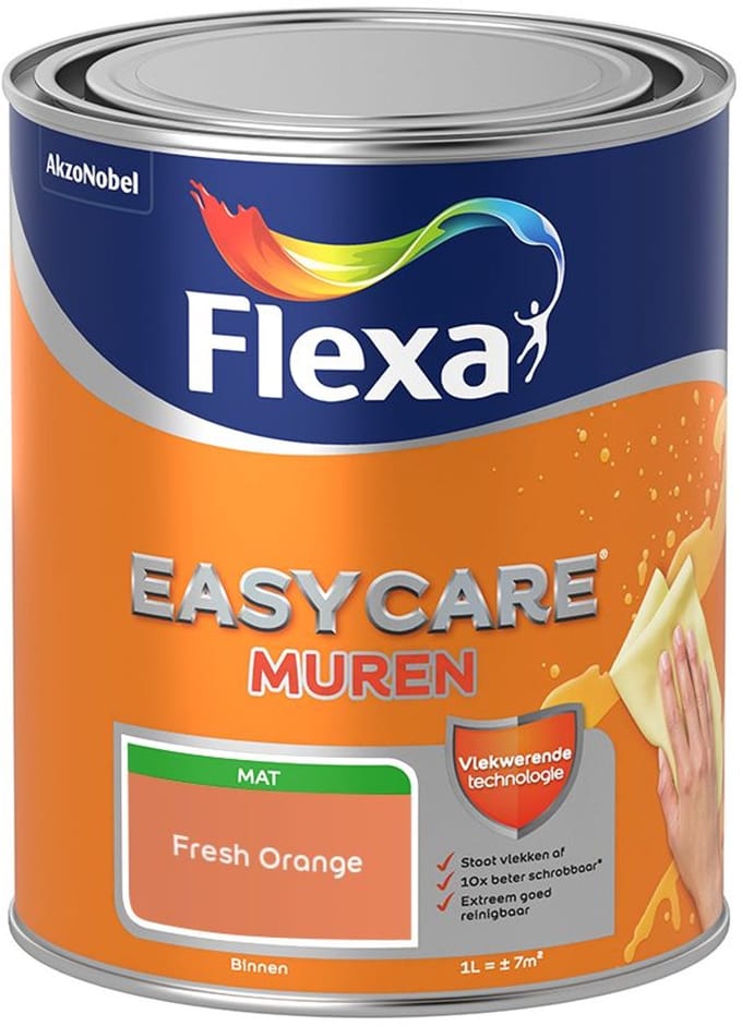 Flexa - Easycare Muren - Fresh Orange - Mengverf - 1 L
