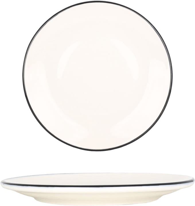 Bonna Dessertbord - Linea Black - Porselein - 17 cm - set van 6