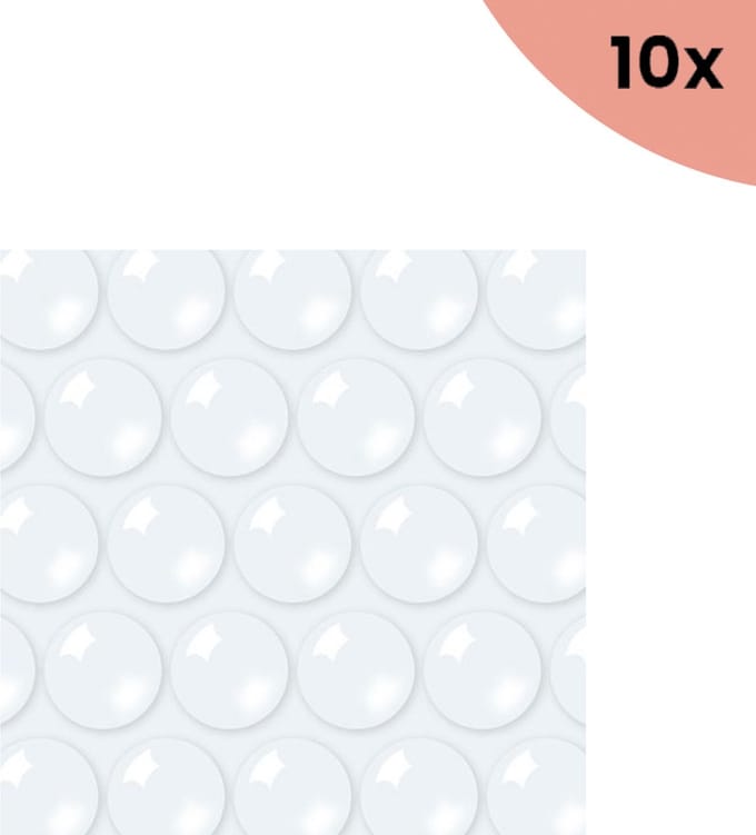 10x Luchtkussenfolie Raadhuis rol 50cm x 5m