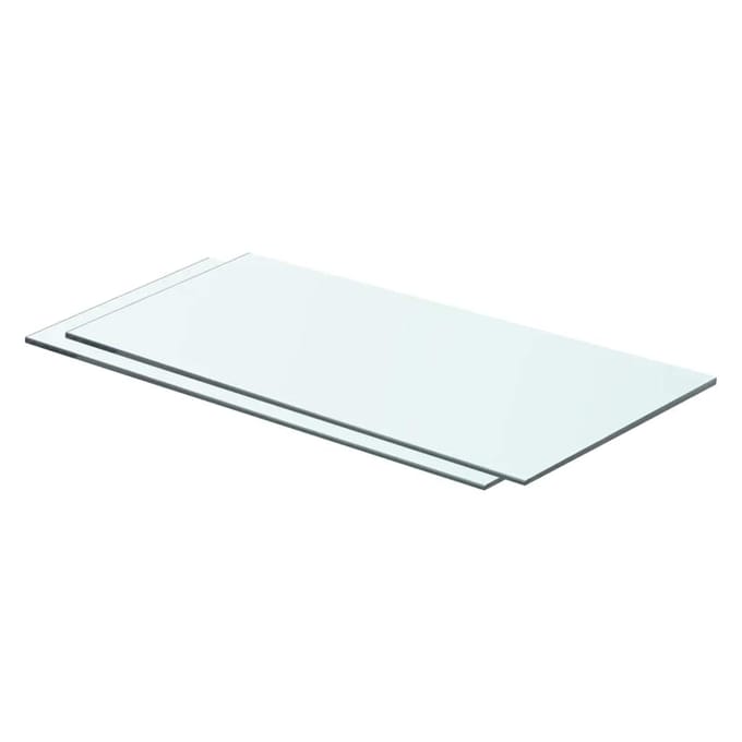 vidaXL - Schappen - 2 - st - 60x25 - cm - glas - transparant