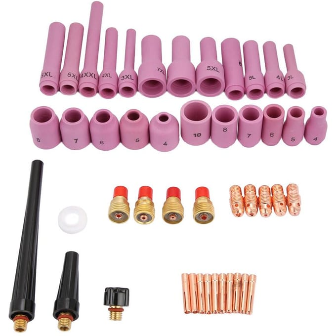 46pcsset WP92025 Serie TIG Lasbrander Verbruiksartikelen Accessoires