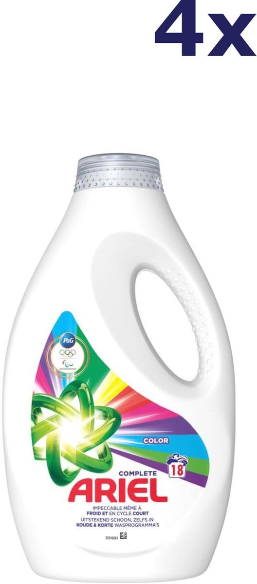4x Ariel Vloeibaar Wasmiddel Complete Color 810 ml 18cs