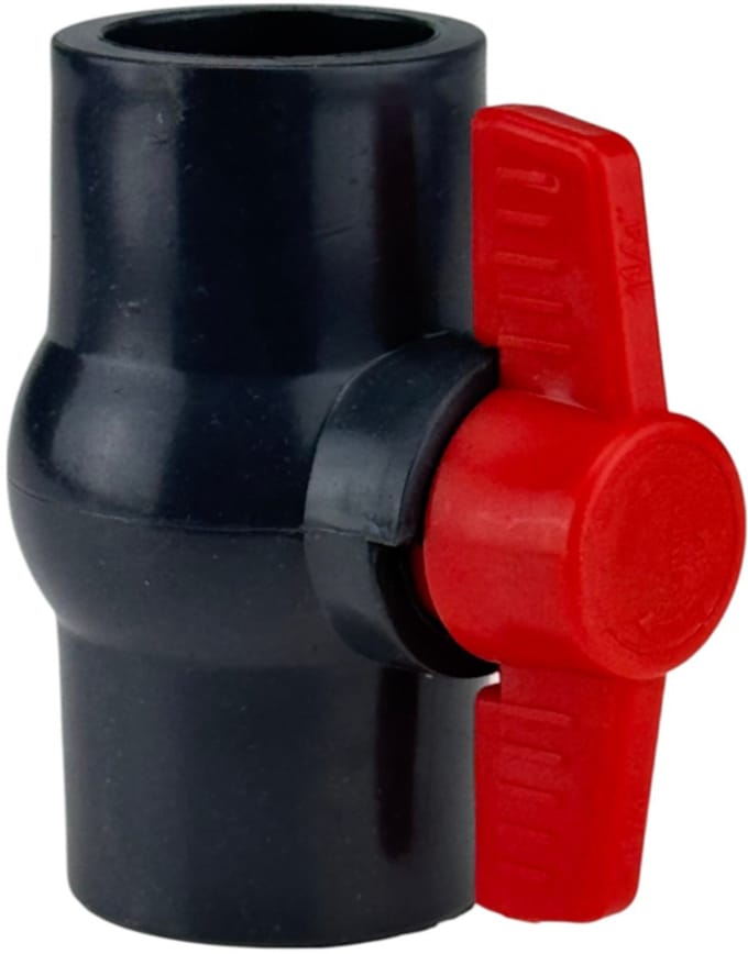 Kogelafsluiter/kogelkraan PVC 40 mm zwart (Sani-Reducer)