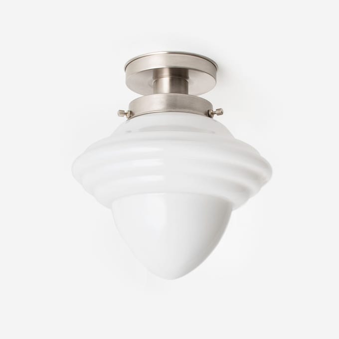 Plafonnière Acorn Medium 20's Matnikkel - Art Deco Trade