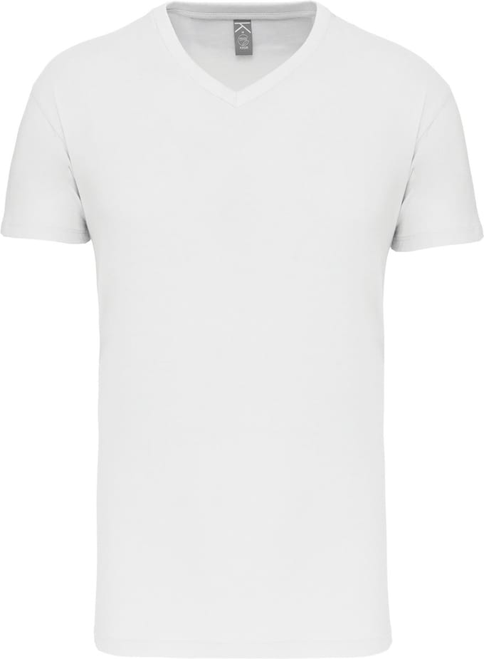 Kariban Heren-t-shirt BIO150IC V-hals K3028IC - White - S