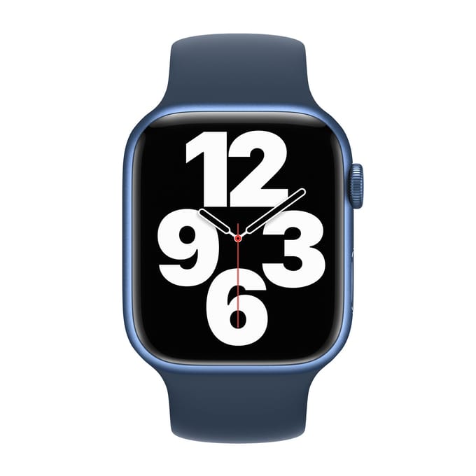 Apple Siliconen solobandje voor de Apple Watch | 38/40/41/42 mm - Maat 9 - Abyss Blue