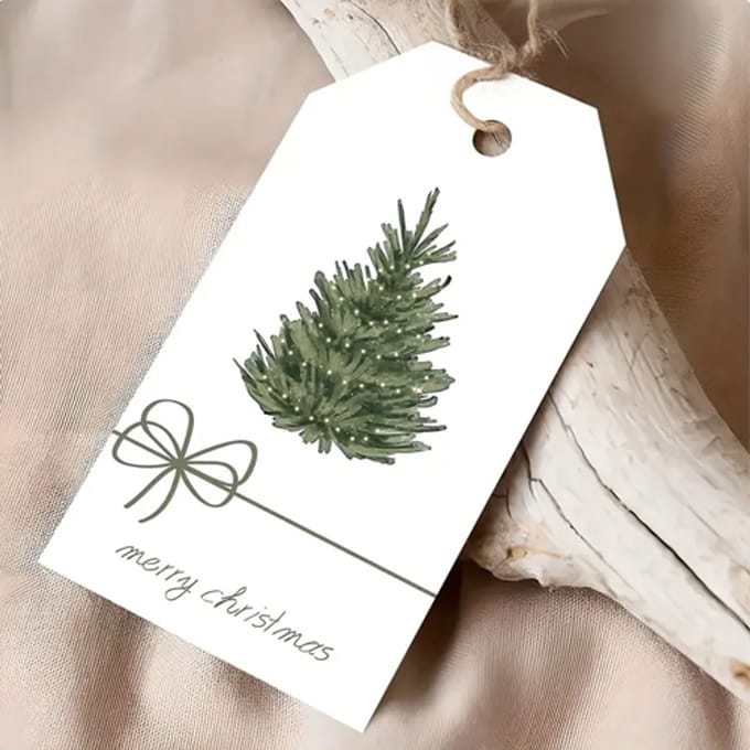 Kerstlabels - cadeau label - inpak label - kest - cadeau versiering - kerstkaart