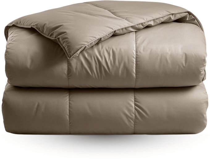 Zelesta Deluxe Uni Satijnkatoen Dekbed - Walnootbruin 200x200cm