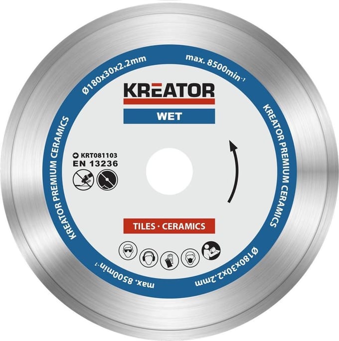 Kreator  KRT081103  Diamantschijven set – Ø180MM – universeel