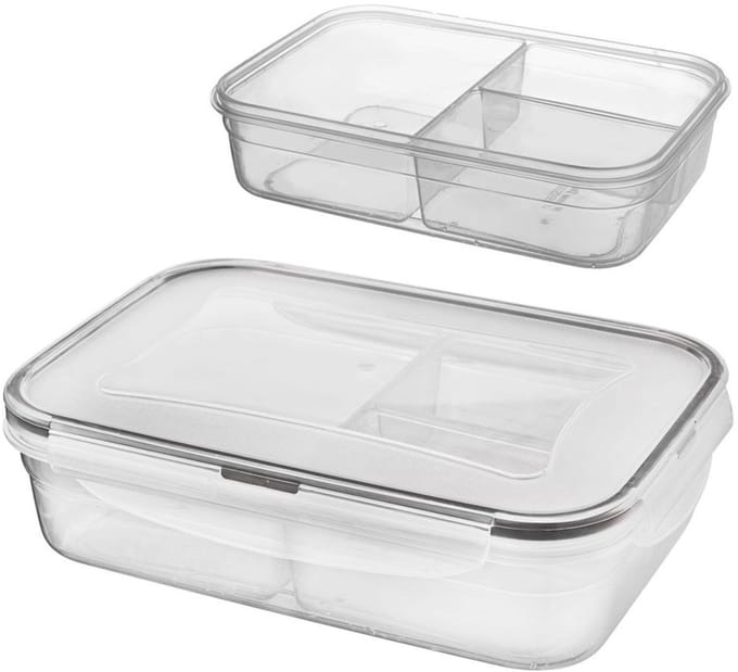 Orion - Keukenopslag - 1 Liter Deelbare Container - BPA-vrij - Geschikt voor Magnetron