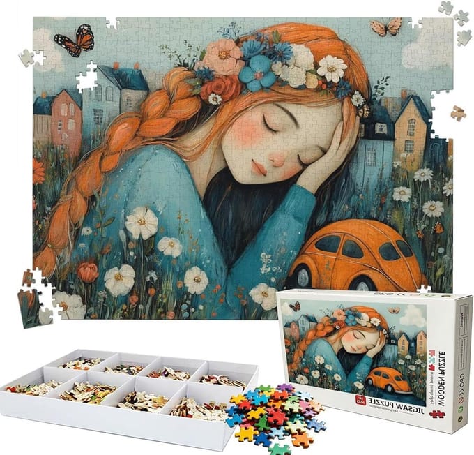 Legpuzzel 2000 stukjes - Volwassen puzzel - Ontspanning thuis - Lindehouten puzzelstukken - 99 x 70 cm - Multicolor